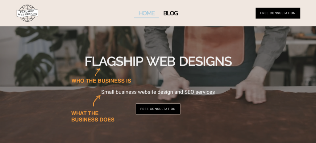 web design hero section